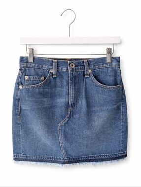 Rag & Bone Dive Mini Skirt In Fringed, Size 25